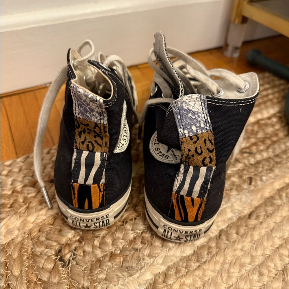 Converse Black and White High-Top Sneakers - Picture 4 of 7